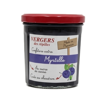 Confit de Provence Džem čučoriedkový s množstvom čučoriedok, Vergers des Alpilles, Francúzsko, pohár 370g