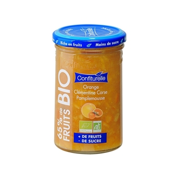 Confit de Provence Džem BIO Premium tri citrusy s kôrou z ovocia, 65% ovocia, Francúzsko, pohár 300g