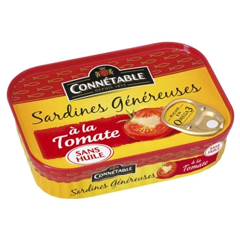 Connétable Sardinky v paradajkovej omáčke, Francúzsko, plech 140g