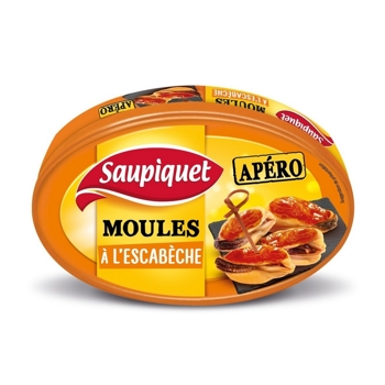 Saupiquet Mušle marinované v omáčke Escabéche, Francúzsko, krabička 110g