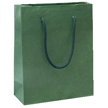 Darčeková taška papierová prestige-tmavo zelená  so šnúrkou, M - 170x70x250 mm