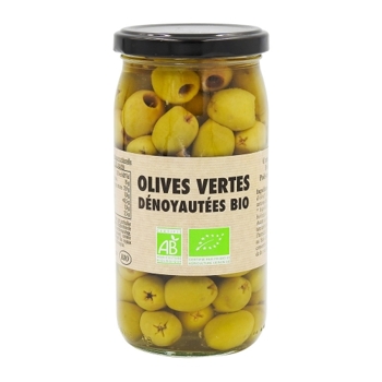 Jardimére Zelené olivy vykôstkované v náleve, BIO, Francúzsko, pohár 370ml