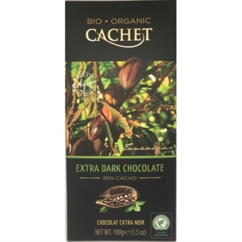 Cachet Horká čokoláda BIO Tanzánia 85%, 100g
