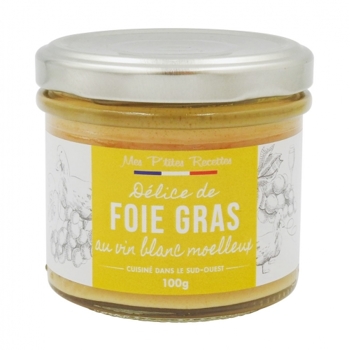 Mes P´tites Recettes Kačacie pečienky Foie Gras na bielom víne, Francúzsko, pohár 100g