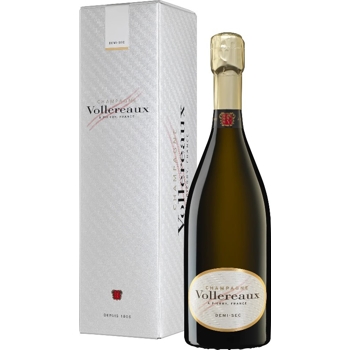 Originálne francúzske šampanské Vollereaux Demi-Sec, stredne suché, 0,75l