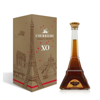 Courriere brandy XO Eiffel Tower len fľaša, Francúzsko, 40% 0.,7l