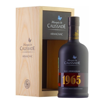 Armagnac Marquis de Caussade Bas Armagnac AOC, 1965, wooden box, Francúzsko, 40% 0.,7l