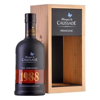 Armagnac Marquis de Caussade Bas Armagnac AOC, 1988, wooden box, Francúzsko, 40% 0.,7l