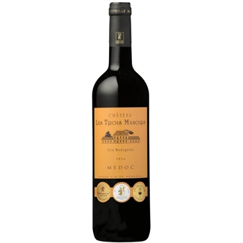 Víno červené Cru Bourgeois Médoc, Château Les Trois Manoirs Francúzsko, 0,75l