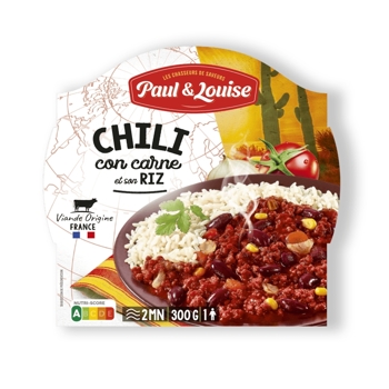 Paul & Louise Hovädzie mäso s ryžou, mexický štýl Chili con carne, Francúzsko, miska 300g