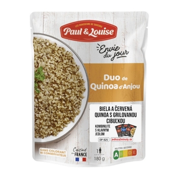 Paul & Louise Biela a červená quinoa s grilovanou cibuľkou, Francúzsko, Doypack 180g
