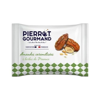 Pierrot Gourmand Karamelizované mandle s provensálskymi bylinkami, Francúzsko, vrecko 45g