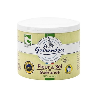 Coopérative Le Guérandais Exkluzívna morská soľ „Fleur de Sel“ v dóze, Francúzsko 125g