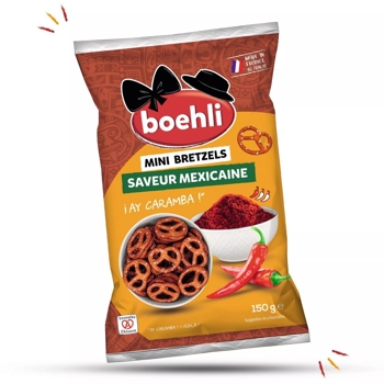 Boehli Slané praclíky paprikové ''Mexico style'', Francúzsko, vrecko 150g