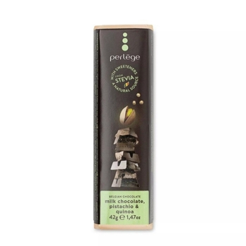 Cafe Tasse Čokoládová tyčinka bez cukru, mliečna s pistáciami a quinoou, ,  45g