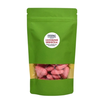 Pierrot Gourmand Nadýchané penové cukríky jahodové srdiečka, Francúzsko, doypack 130g