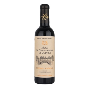 Víno červené Château La Commanderie De Queyret Bordeaux Supérieur, Francúzsko, 0.375