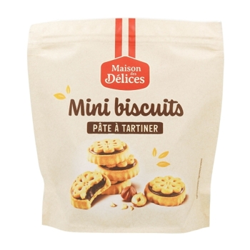 Maison des Délices Mini bisquits s lieskovo-orieškovou plnkou, Francúzsko, 172g