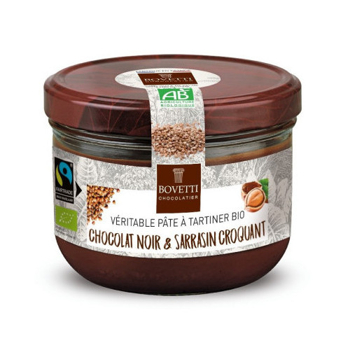 Bovetti BIO Chrumkavá orieškovo čokoládová nátierka s pohankou, Francúzsko, 200g
