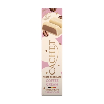 Cachet Čokoládová tyčinka bela s kávovým krémom, Belgicko, 45g