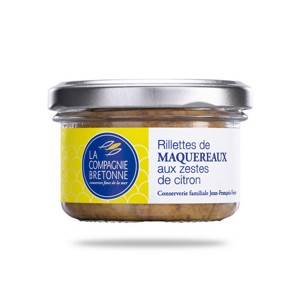 La Compagnie Bretonne Rillet z makrely s citrónom, Francúzsko, pohár 90g