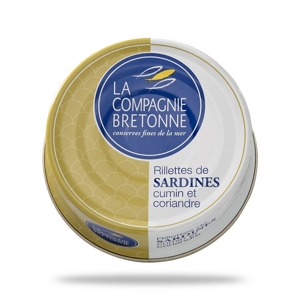 La Compagnie Bretonne Rillet zo sardiniek s korením, Francúzsko, plech 78g