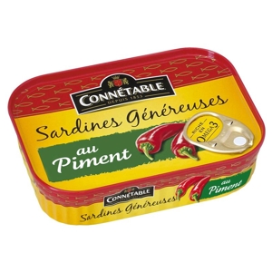 Connétable Sardinky s chilli papričkami, Francúzsko, plech 140g