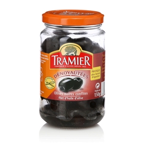 Tramier Čierne olivy vykôstkované kandizované, Francúzsko, pohár 150g