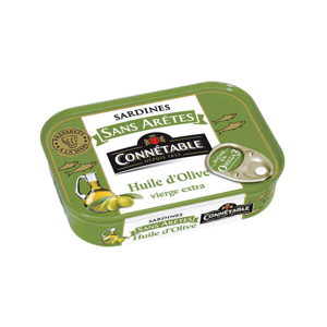Connétable Sardinky Premium vykostené v olivovom oleji, Francúzsko, plech 98g...