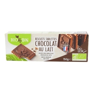 Bio Al Bon Mliečne čokoládové tyčinky sušienky. BIO  Francúzsko, balenie 150g...