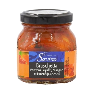 Savino Bruschetta salsa z papričiek piquillo s mangom a jalapeňos, FR, pohár 1...