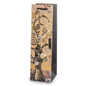 Darčeková taška na fľašu motív Klimt, 36x10x10 cm