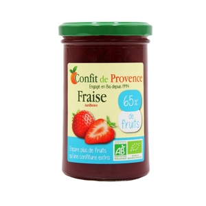 Confit de Provence Jahodový džem BIO Premium 65% ovocia, Francúzsko, pohár 300...