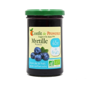 Confit de Provence Čučoriedkový džem BIO Premium 65% ovocia, Francúzsko, pohár...