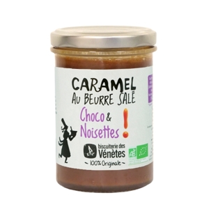 Biscuiterie des Vénetes Slaný karamel s čokoládou a orechmi, Francúzsko, pohár...