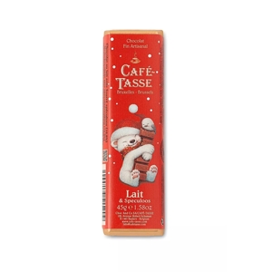 Cafe Tasse Plnená čokoládová tyčinka mliečna so speculoos, Vianočná ed., Belgi...