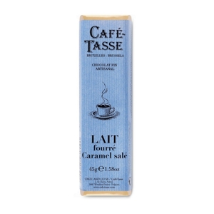 Cafe Tasse Plnená čokoládová tyčinka, mliečna so slaným karamelom, 45g, Belgic...