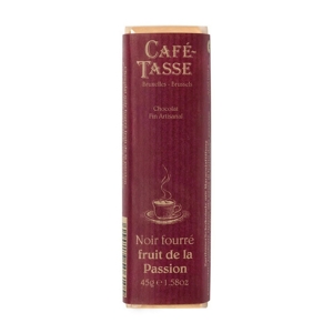 Cafe Tasse Plnená čokoládová tyčinka, horká s marakujovou plnkou, 45g, Belgick...