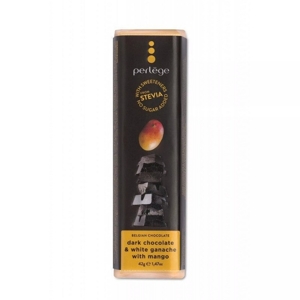 Cafe Tasse Čokoládová tyčinka bez cukru so stéviou, horká s mangom, 45g, Belgi...