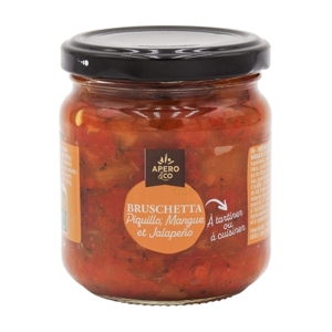 Jardimére Bruschetta salsa s mangom a papričkami piquillo a jalapeňo, Francúzs...