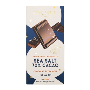 Cachet Horká čokoláda 70% s morskou soľou, Belgicko, 100g