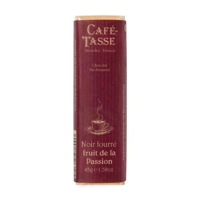 Cafe Tasse Plnená čokoládová tyčinka, horká s marakujovou plnkou, Belgicko, 45g
