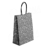 Darčeková taška papierová FLORA, šedá, kvetinový vzor, 360X12X410 mm
