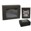 Darčeková krabička s okienkom, čierna 17x13x5 cm