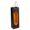 Darčeková taška Golden Black Gatsby na 1 fľašu, 12x8,5x36 cm