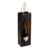 Darčeková taška Golden Black Gatsby na 1 fľašu, 12x8,5x36 cm